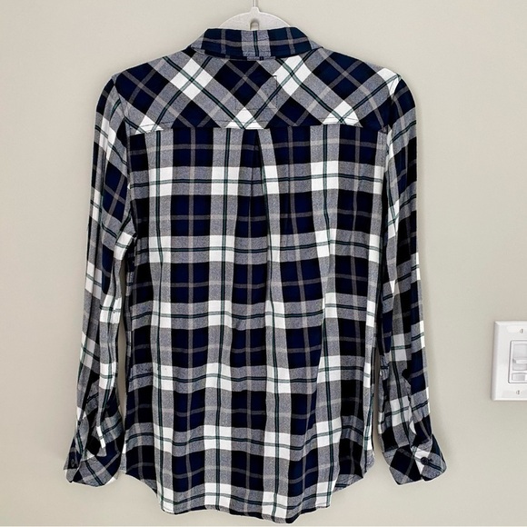 Rails Hunter Button Down Long Sleeve Plaid Button-up Shirt in Pine & White, S - Picture 13 of 16